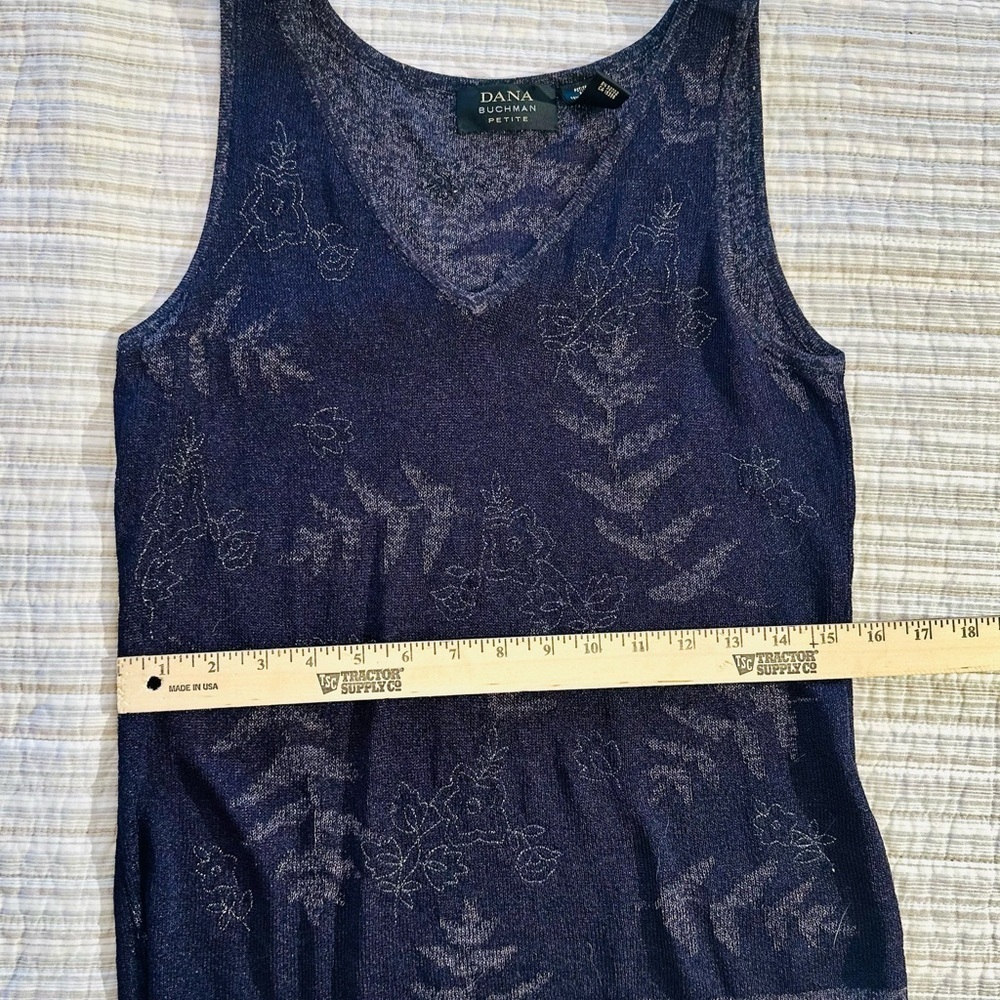 Dana Buchman Petite Purple Tank and Cardigan Set, Size M - Picture 5 of 13